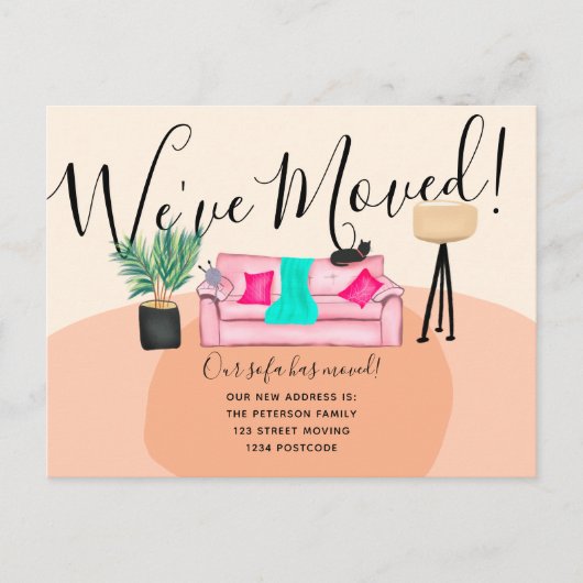 Afbeelding van vun kattesofa: bewegende aankondigi aankondigingskaart (Voorkant)