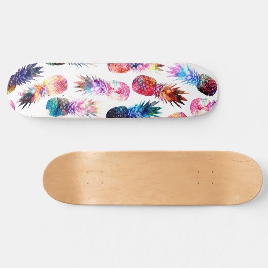 afbeelding van waterverf en nebula ananassen skateboard (Horizontaal)