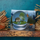 Afbeelding van Wereldbol van vlinder Fotoplaat (Zijkant)