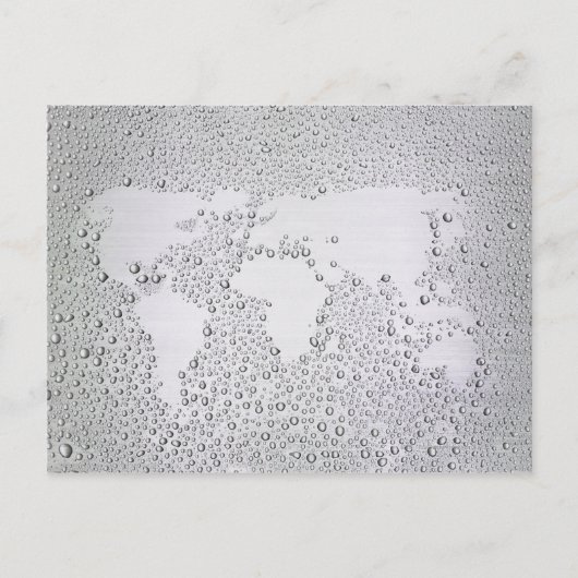 Afbeelding van wereldkaart briefkaart (Voorkant)