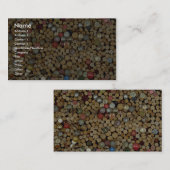 Afbeelding van wijnkurken visitekaartje (Voorkant / Achterkant)