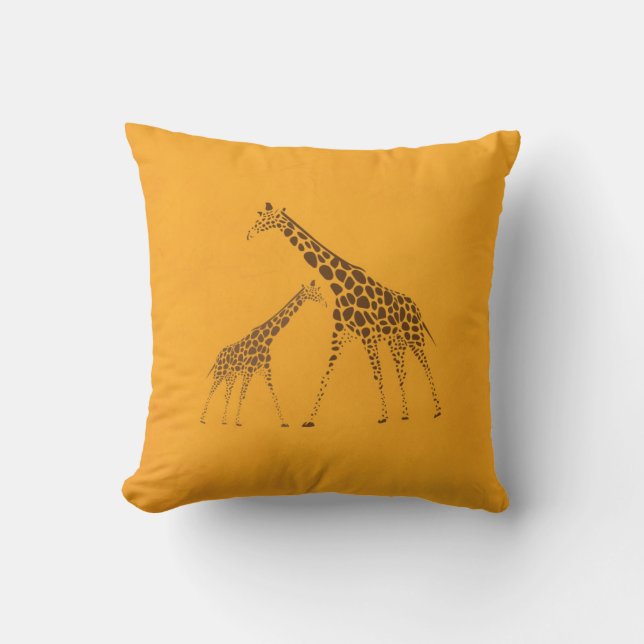 Afbeelding van wilde Giraffe Kussen (Voorkant)