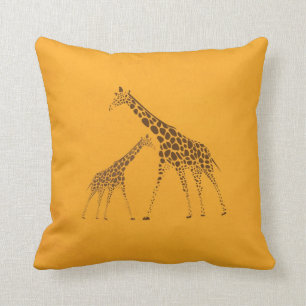 Afbeelding van wilde Giraffe Kussen