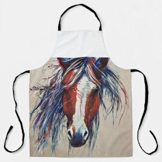 afbeelding van wilde paarden schort