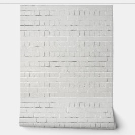afbeelding van witte bakstenen muur behang