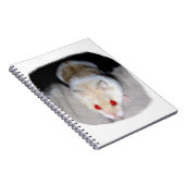 Afbeelding van witte en blonde albino hamster notitieboek (Rechterzijde)