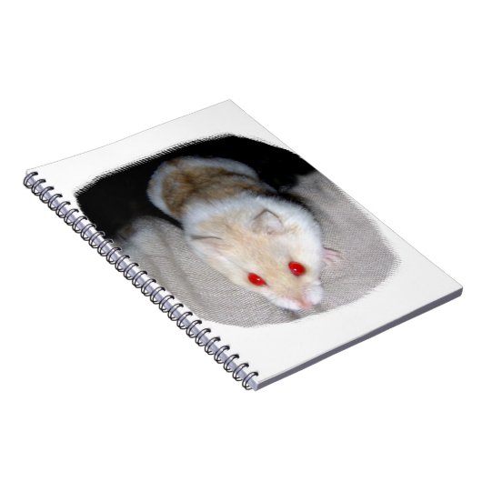Afbeelding van witte en blonde albino hamster notitieboek (Rechterzijde)