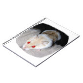 Afbeelding van witte en blonde albino hamster notitieboek (Linkerzijde)