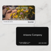 Afbeelding van woestijnbloemen visitekaartje (Voorkant / Achterkant)