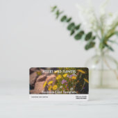 Afbeelding van woestijnbloemen visitekaartje (Staand voorkant)