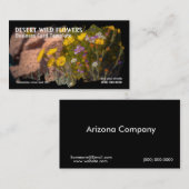 Afbeelding van woestijnbloemen visitekaartje (Voorkant / Achterkant)