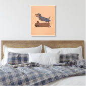 Afbeelding van worst Dog | Lovely Dog Canvas Afdruk (Insitu (Slaapkamer))