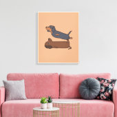 Afbeelding van worst Dog | Lovely Dog Canvas Afdruk (Insitu (Woonkamer))