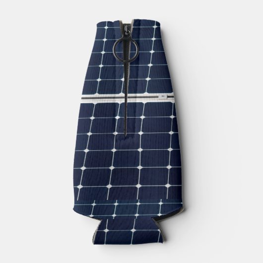 Afbeelding van zonnepanelen grappig flesjeskoeler (Achterkant)