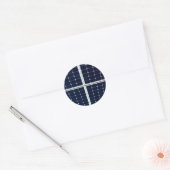 Afbeelding van zonnepanelen grappig ronde sticker (Envelop)