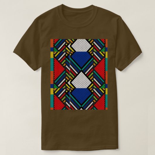 Afbeelding van Zulu African Pattern T-shirt (Design voorkant)