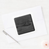 Afbeelding van zwart hout. vierkante sticker (Envelop)