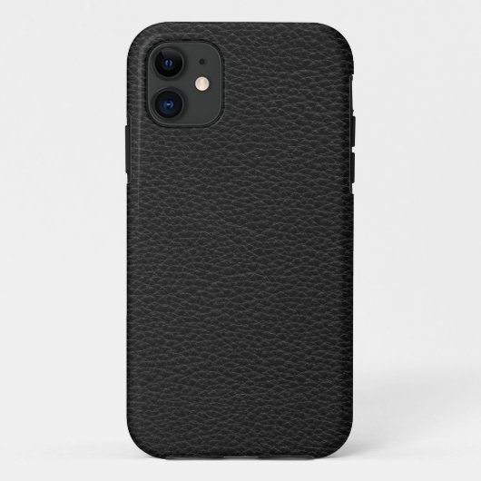 Afbeelding van zwart leder. Case-Mate iPhone case (Achterkant)