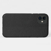 Afbeelding van zwart leder. Case-Mate iPhone case (Achterkant (horizontaal))