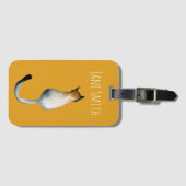 Afbeelding van zwarte en bruine katten bagagelabel (Voorkant (horizontaal))