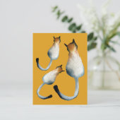 Afbeelding van zwarte en bruine katten briefkaart (Staand voorkant)