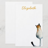 Afbeelding van zwarte en bruine katten briefpapier (Voorkant / Achterkant)