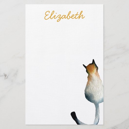 Afbeelding van zwarte en bruine katten briefpapier (Voorkant)