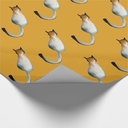 Afbeelding van zwarte en bruine katten cadeaupapier (Hoek)