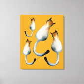 Afbeelding van zwarte en bruine katten canvas afdruk (Voorkant)