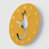 Afbeelding van zwarte en bruine katten grote klok (Hoek)