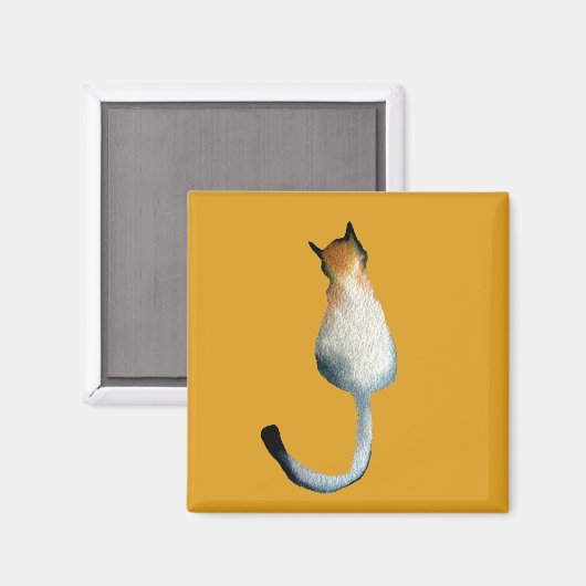 Afbeelding van zwarte en bruine katten magneet (Voorkant / Achterkant)