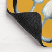 Afbeelding van zwarte en bruine katten muismat (Hoek)