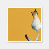 Afbeelding van zwarte en bruine katten servet (Voorkant)