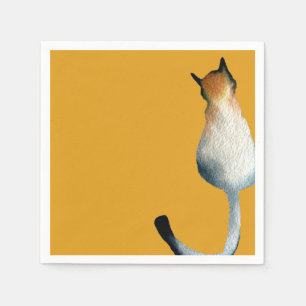 Afbeelding van zwarte en bruine katten servet