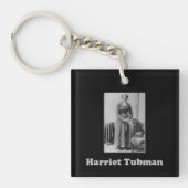 Afbeelding van zwarte en witte Harriet Tubman Sleutelhanger (Voorkant)