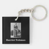 Afbeelding van zwarte en witte Harriet Tubman Sleutelhanger (Achterkant)