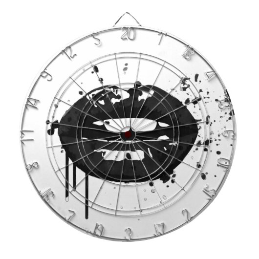 Afbeelding van zwarte en witte mode glamour dartbord (Voorkant)