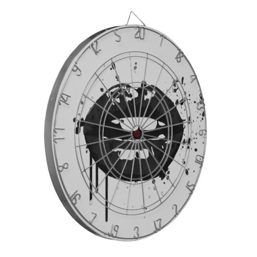 Afbeelding van zwarte en witte mode glamour dartbord (Voorkant Links)
