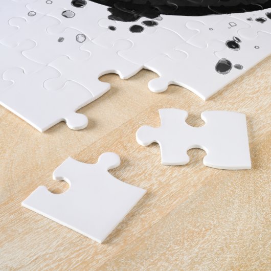 Afbeelding van zwarte en witte mode glamour legpuzzel (Zijkant)