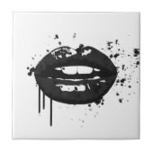 Afbeelding van zwarte en witte mode glamour tegeltje (Voorkant)