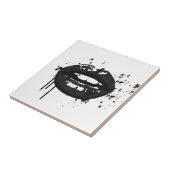 Afbeelding van zwarte en witte mode glamour tegeltje (Zijkant)