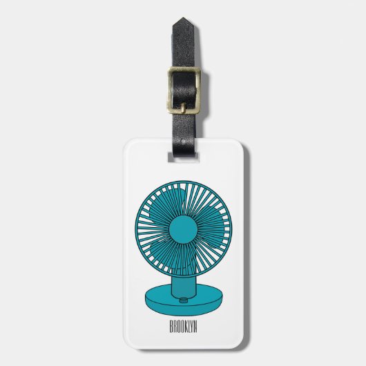 Afbeelding ventilatorcartoon bagagelabel (Voorkant verticaal)