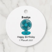 Afbeelding ventilatorcartoon bedankjes labels (Achterkant)