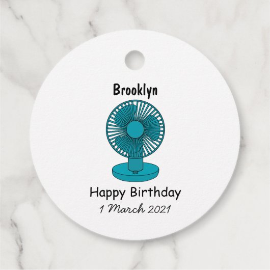 Afbeelding ventilatorcartoon bedankjes labels (Achterkant)