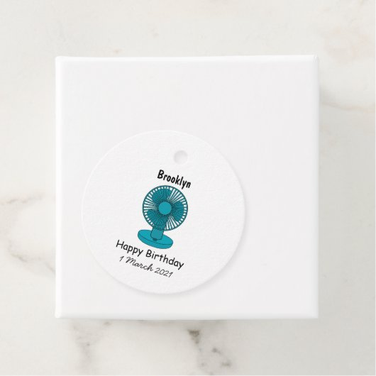 Afbeelding ventilatorcartoon bedankjes labels (In situ)