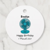 Afbeelding ventilatorcartoon bedankjes labels (Voorkant)