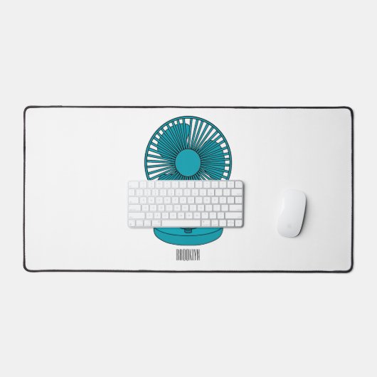 Afbeelding ventilatorcartoon bureaumat (Keyboard & Muis)
