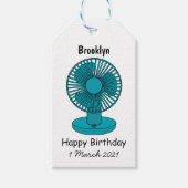 Afbeelding ventilatorcartoon cadeaulabel (Voorkant)