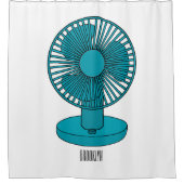 Afbeelding ventilatorcartoon douchegordijn (Voorkant)