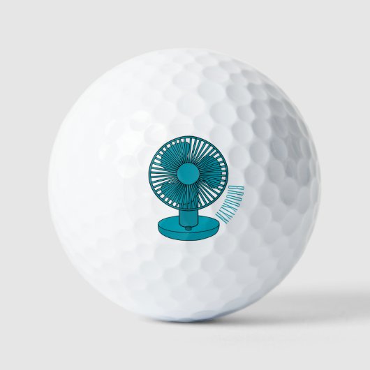 Afbeelding ventilatorcartoon golfballen (Voorkant)